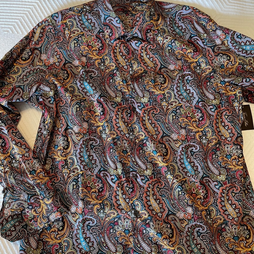 New with tags Tasso Elba XL Paisley button down
